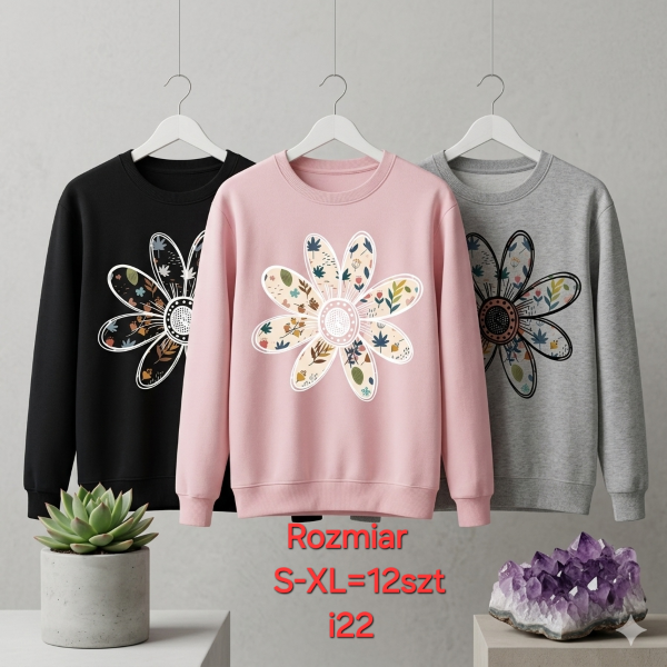 Bluzki damskie Roz S-XL, 1 Kolor Paczka 12 szt